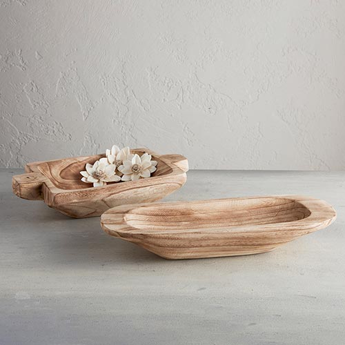 Light Wood Tray with Handle image 1