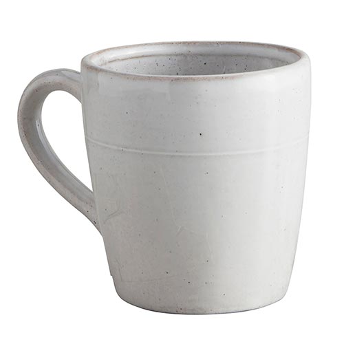 Dual Tone White Stoneware Cup image 0