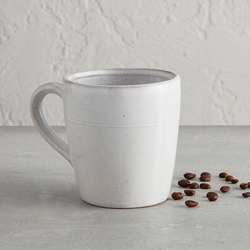 Dual Tone White Stoneware Cup image 1